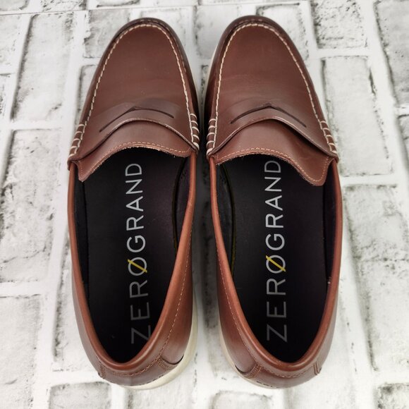 Cole Haan 2.Zerogrand Men Sz 12 M Brown Leather Penny Loafer Slip On Casual Shoe - Picture 6 of 10